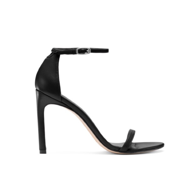 Stuart Weitzman.Nudist Sandal.Black Patent Leather - Picture 2 of 8